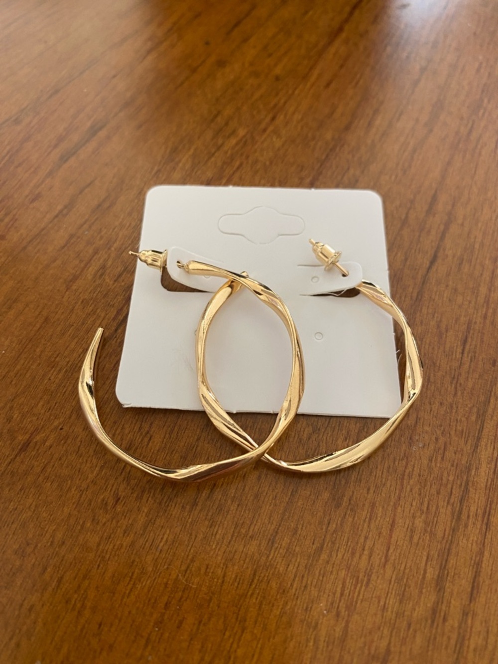 Twisted Gold Hoop Earrings - Women Jewelry